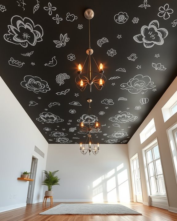 chalkboard ceiling for creativity