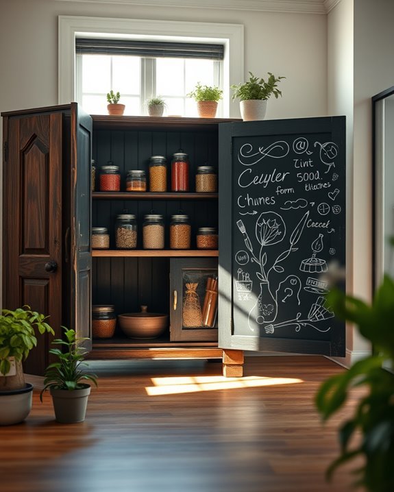 chalkboard paint furniture makeover