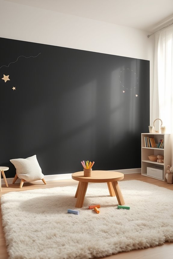 chalkboard wall inspires creativity