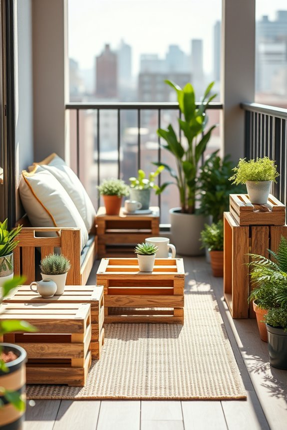 charming and functional balcony furniture