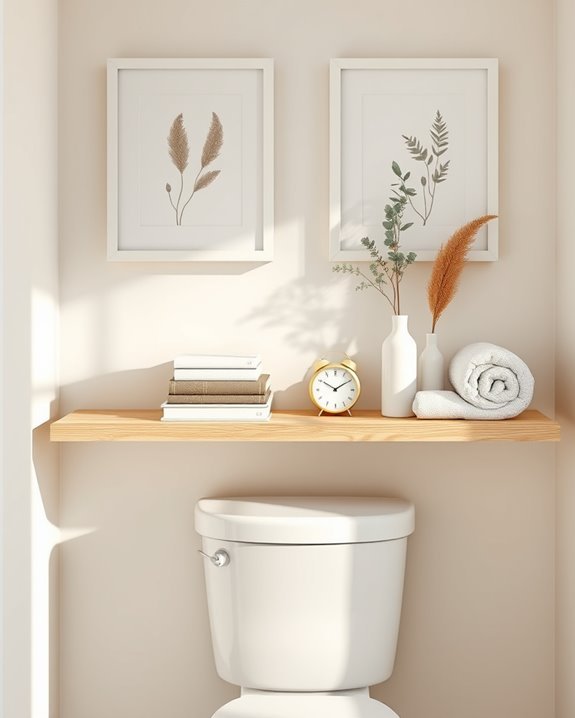 charming bathroom bookshelf decor