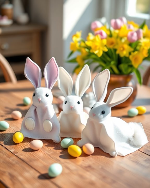 charming easter bunny holders