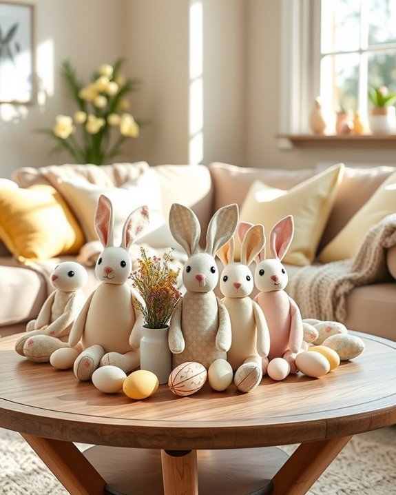 charming fabric easter bunnies