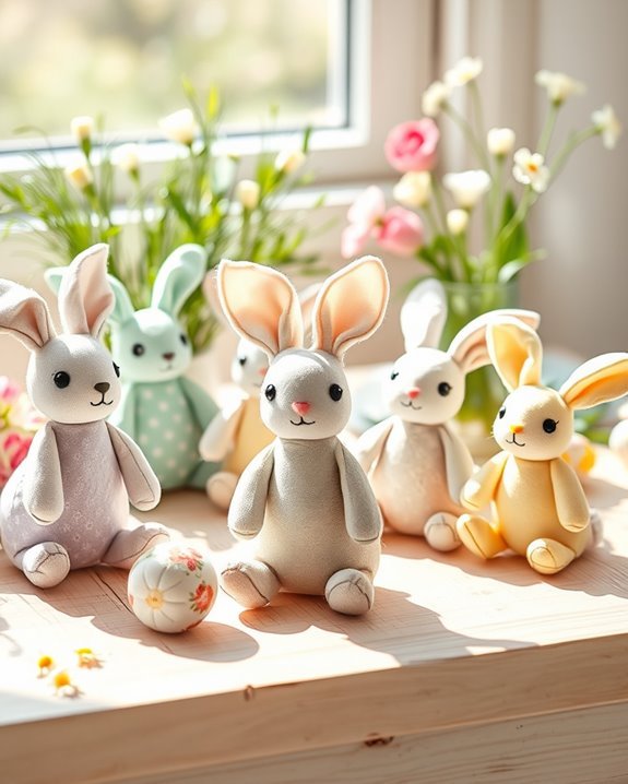 charming fabric easter bunnies