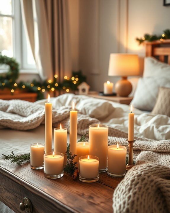 charming festive candle arrangements