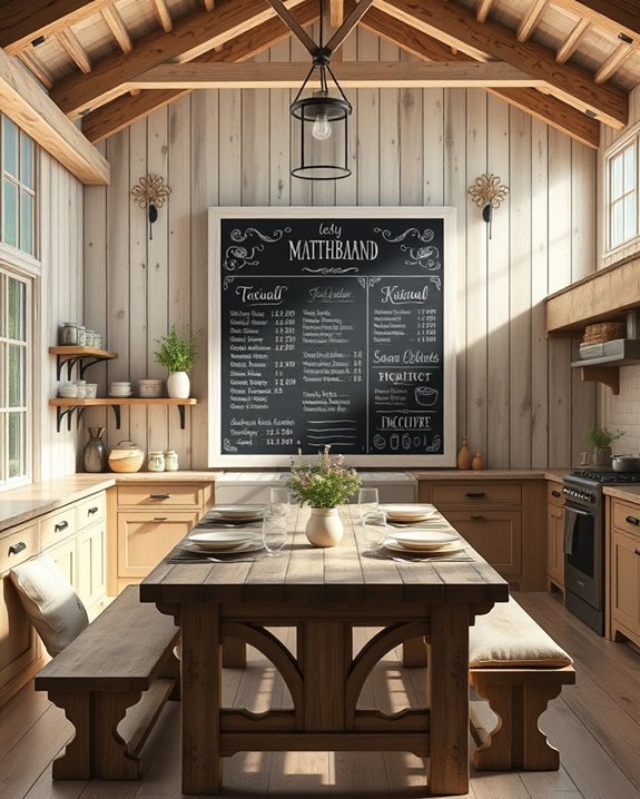 charming rustic chalkboard menus