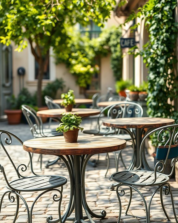 charming rustic outdoor seating