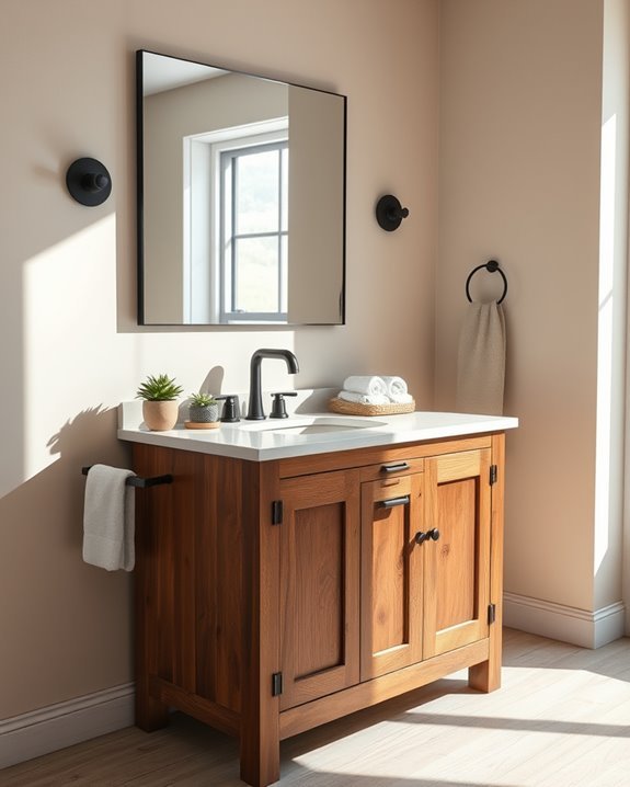 charming rustic wood vanities