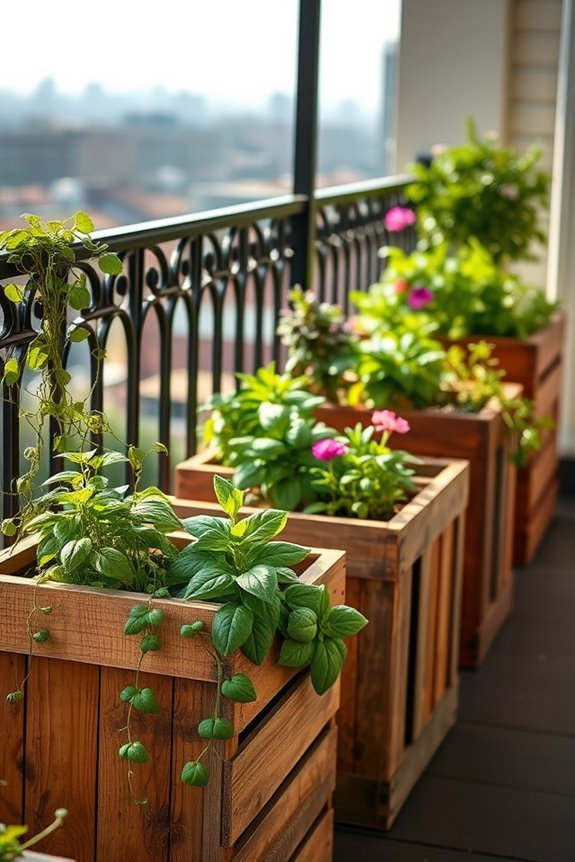 charming rustic wooden planters