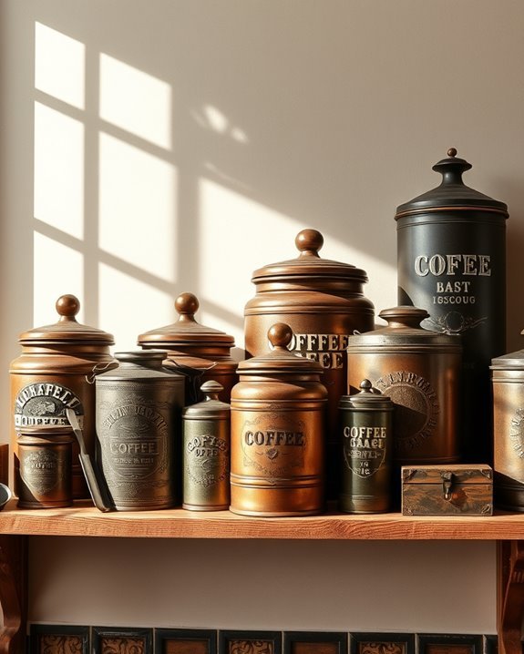 charming vintage coffee display