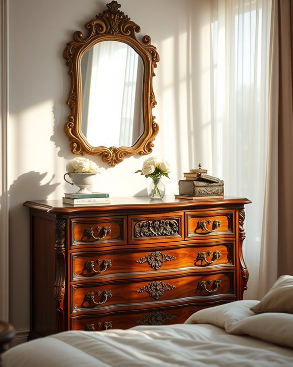 charming vintage dresser organization