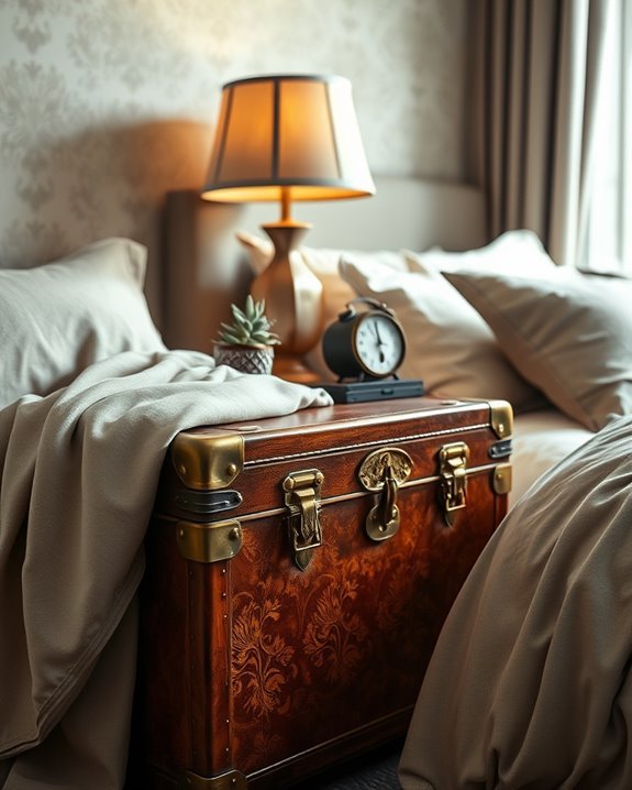 charming vintage trunk nightstands