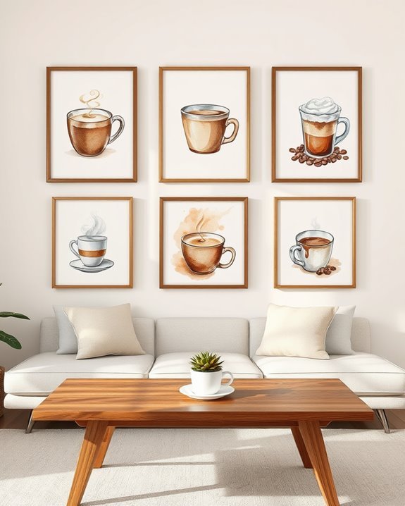 charming watercolor coffee art