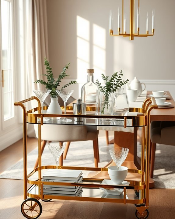 chic bar cart elegance