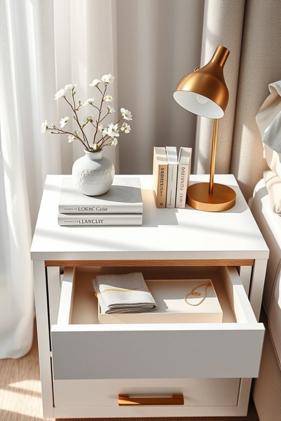 chic bedside storage solutions