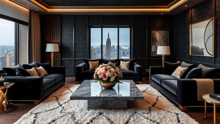 chic black luxury interiors