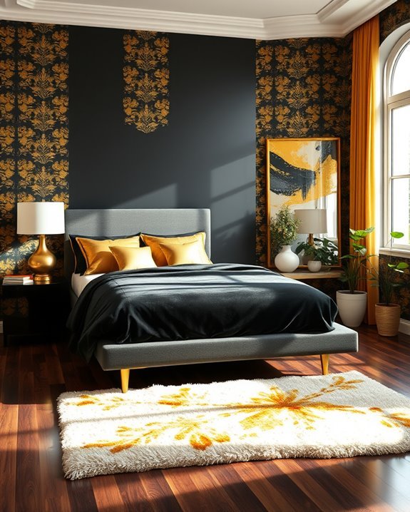 chic gold and black elegance