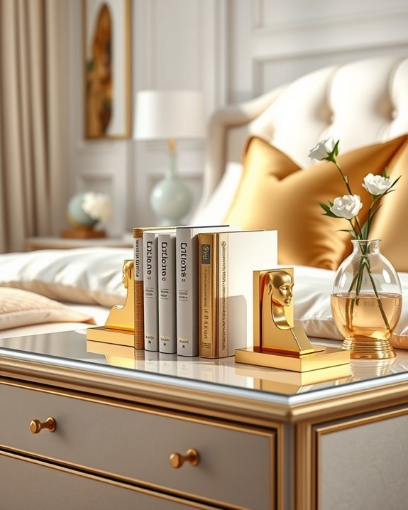 chic gold bookends elevate decor