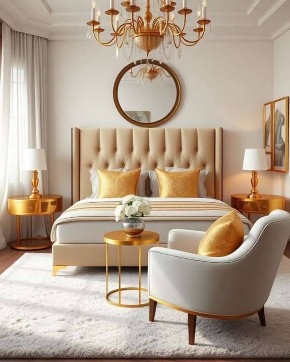 chic gold decor accents