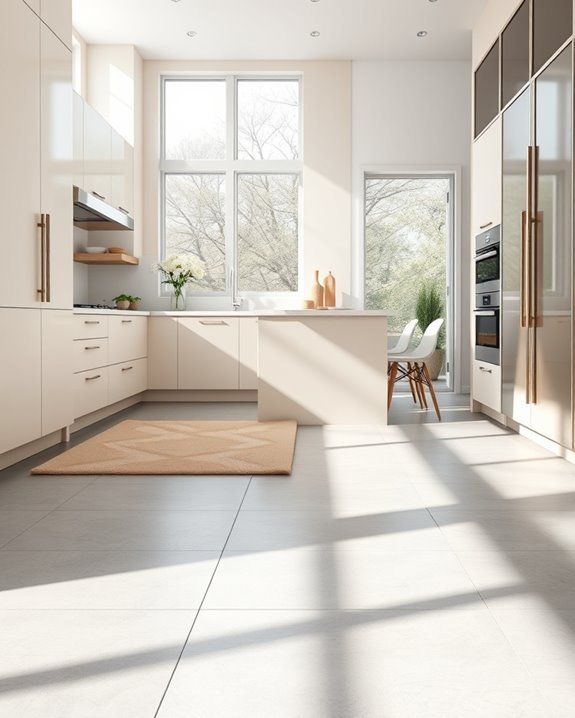 chic grey and cream flooring