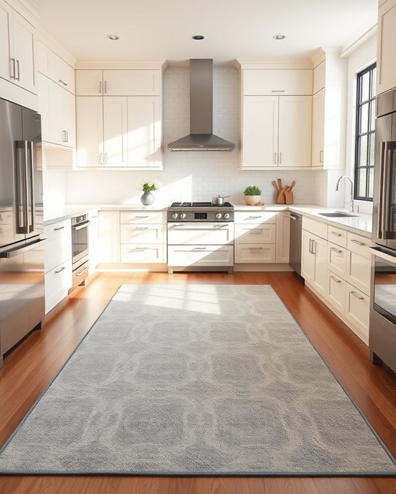 chic grey rugs elevate kitchens