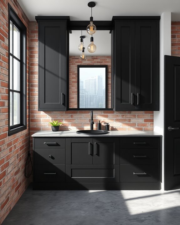 chic industrial bathroom design