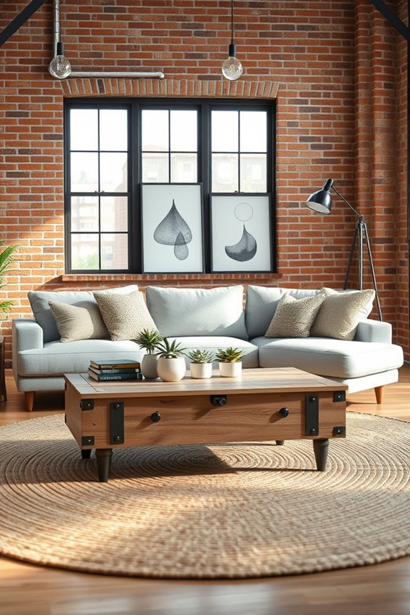 chic industrial living accents