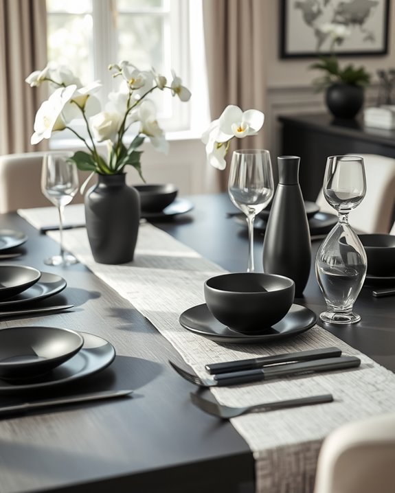 chic monochrome dining experience
