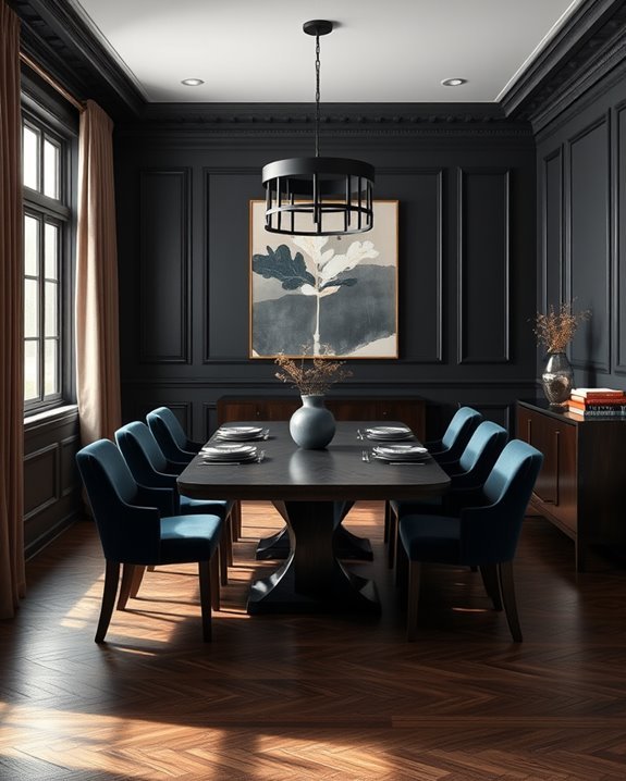 chic moody dining atmosphere