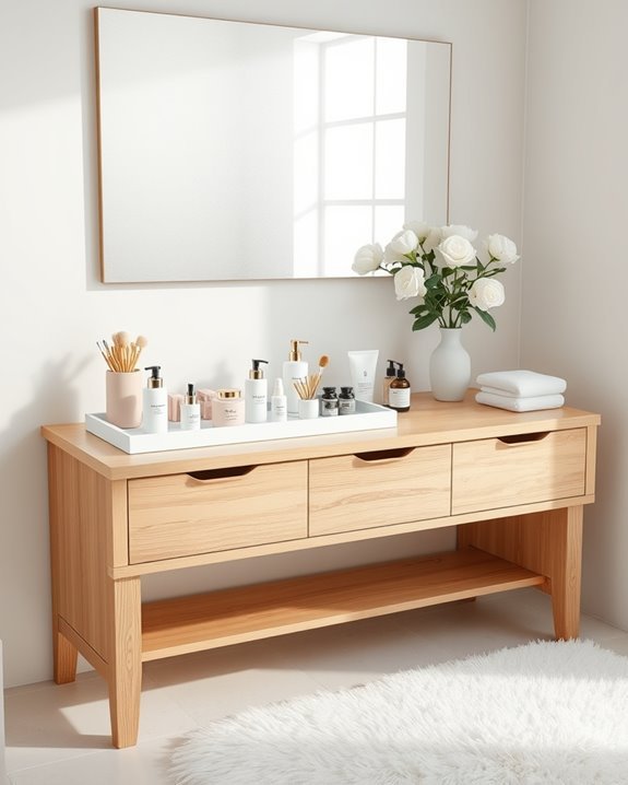 chic organized bathroom essentials