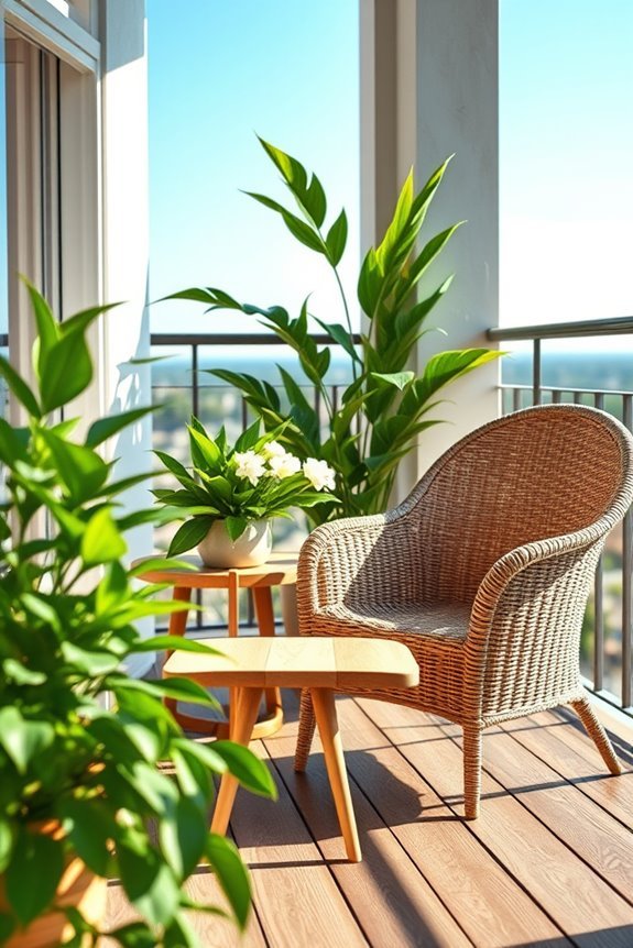 chic outdoor wicker seating