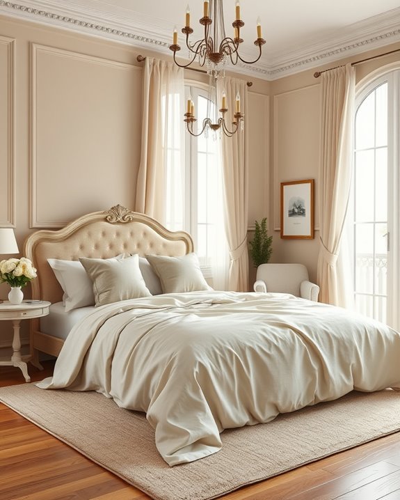 chic vintage parisian bedroom