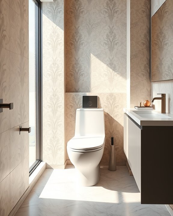 chic wallpaper for toilets
