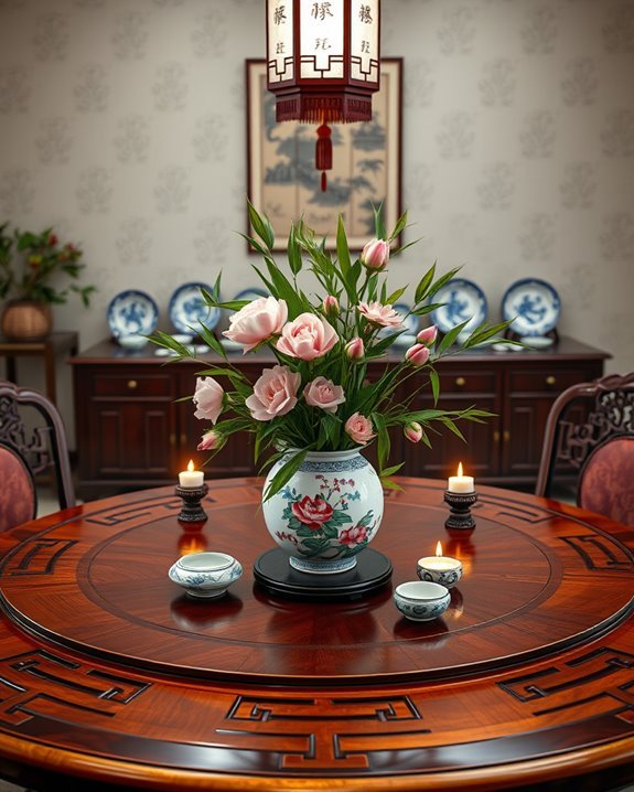 chinese floral elegance centerpiece