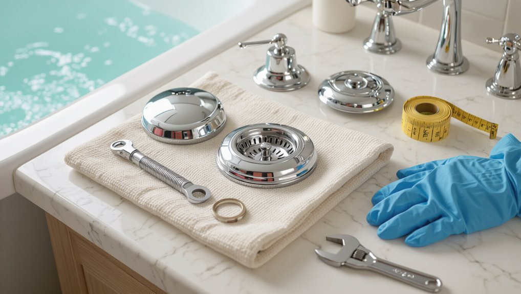 clawfoot tub drain components