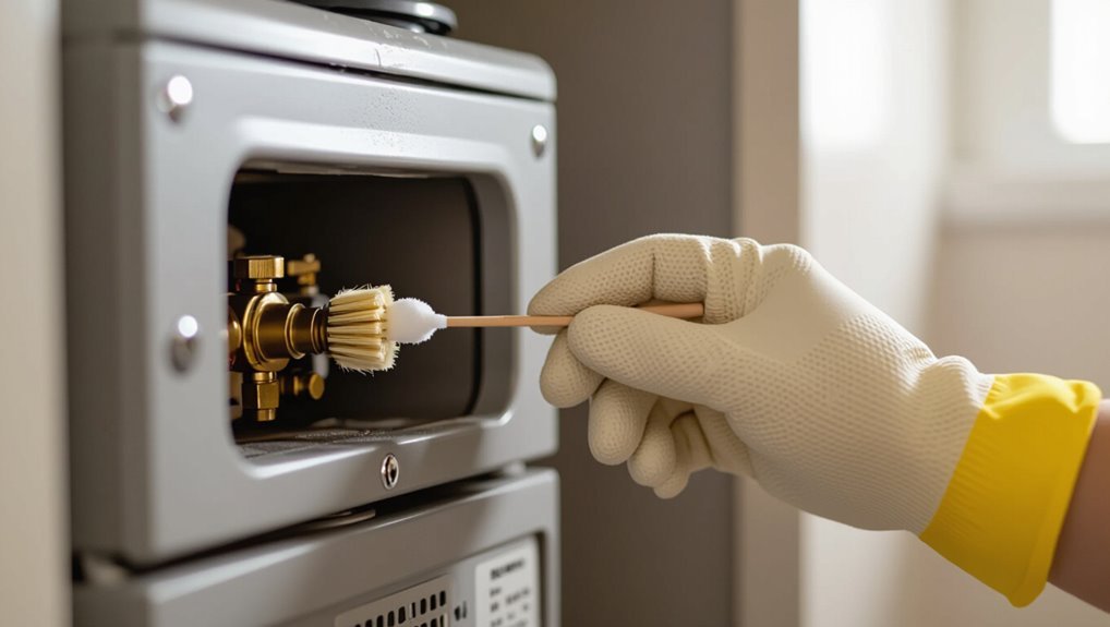 clean gas heater pilot safely