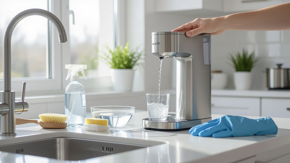 clean water dispenser regularly