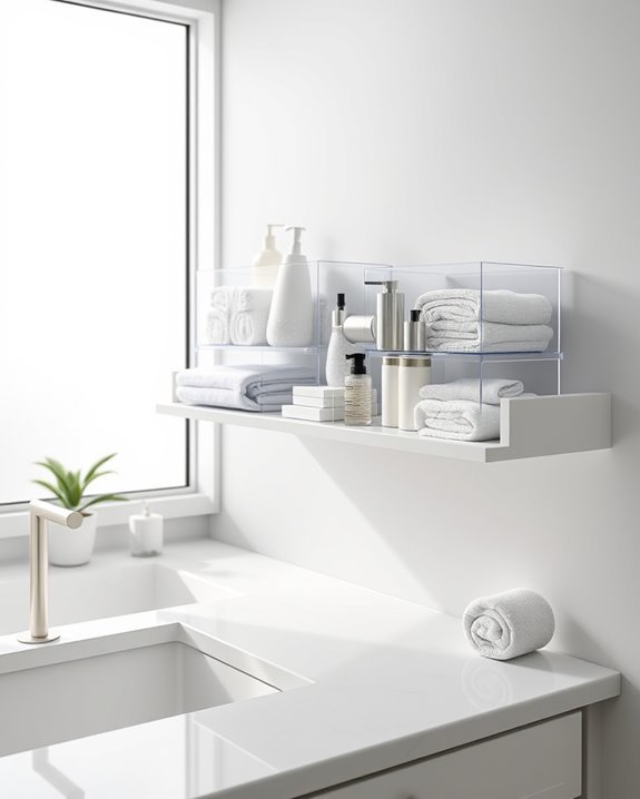 clear bins for organization