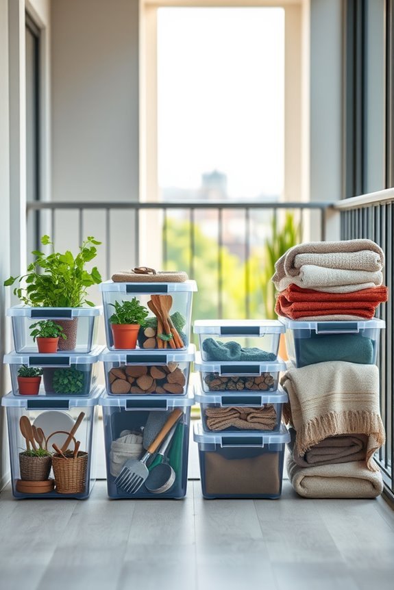 clear containers for organization