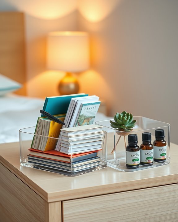 clear containers for organization