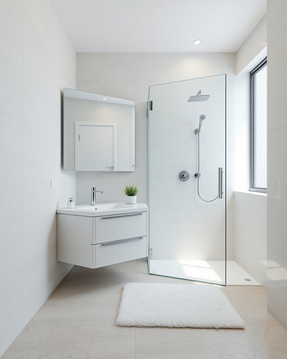 clear glass shower doors