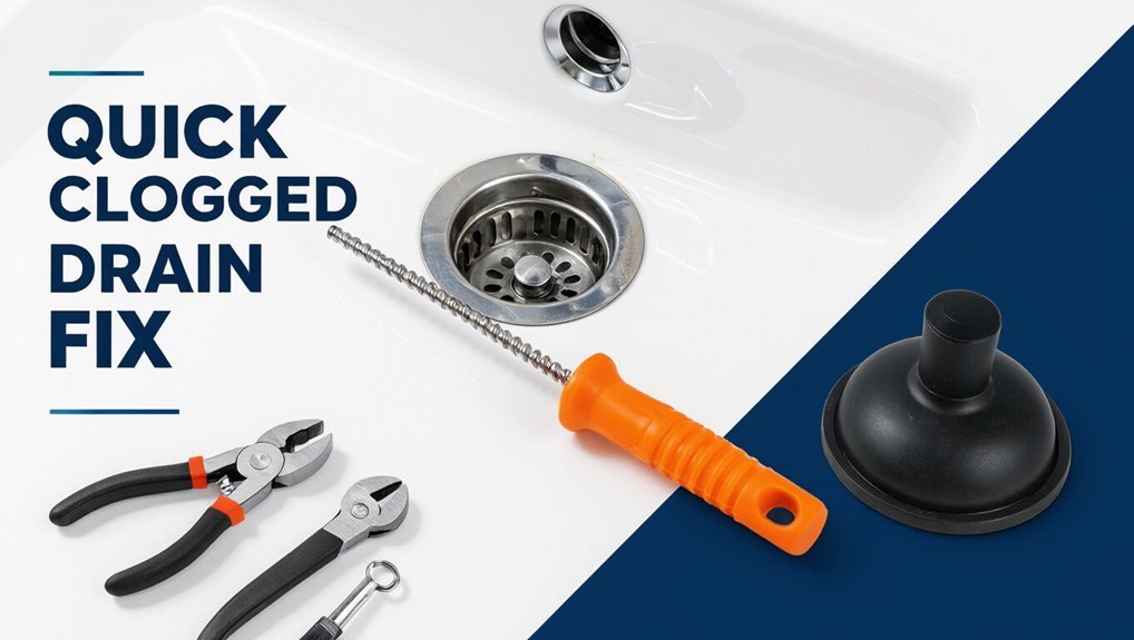 clearing drain with household items