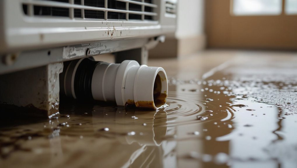 clogged drain causes damage