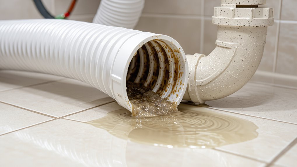 clogged washer drain consequences