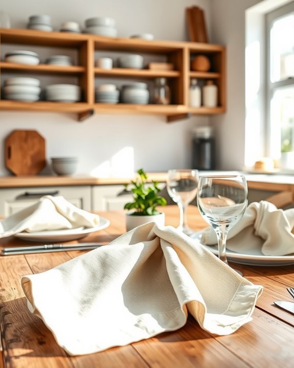 cloth napkins enhance dining