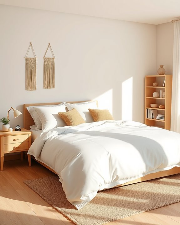 clutter free minimalist bedroom serenity