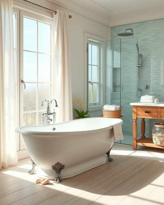 coastal bathroom relaxation vibes