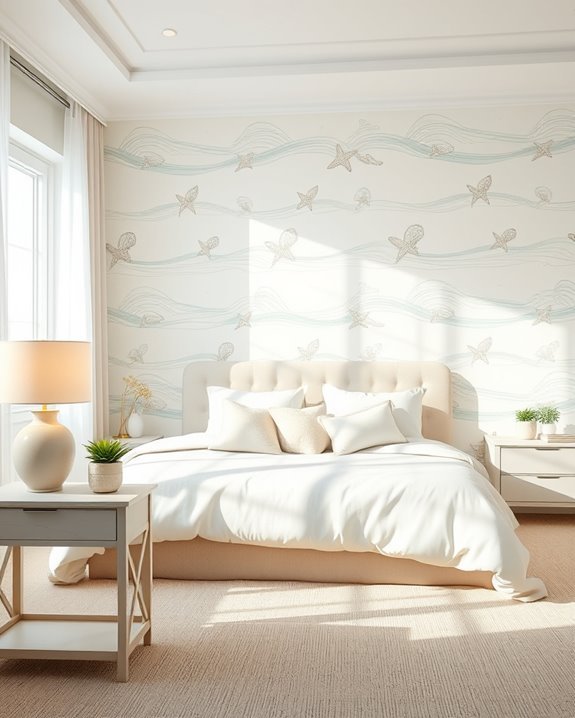 coastal bedroom wallpaper designs