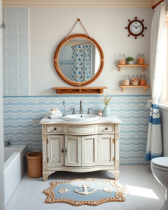 coastal nautical bathroom decor
