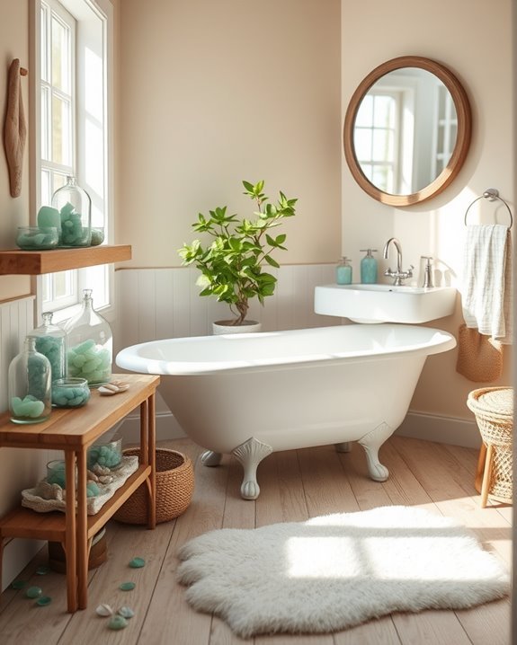 coastal serenity with sea glass